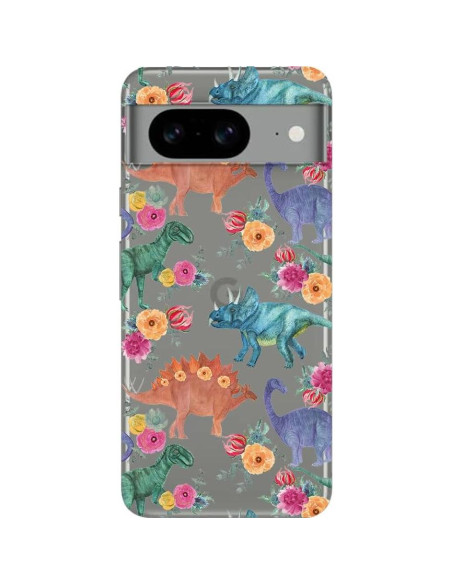 Funda Blingy's para Google Pixel 8 - TPU Suave Dinosaurios Florales