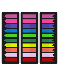 Marcadores de Página Adhesivos KICNIC 750 Pcs 10 Colores