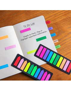 Marcadores de Página Adhesivos KICNIC 750 Pcs 10 Colores 2