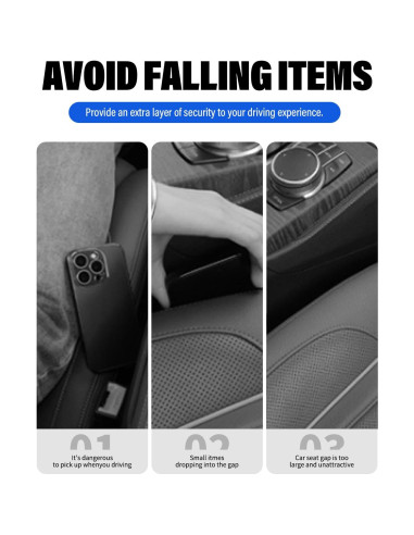 Relleno Lateral de Asiento FOLUMAD NPDT002B 2 en 1 Negro