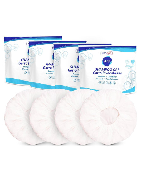 Gorro de Champú Sin Enjuague MedVance - Paquete de 4 Unidades