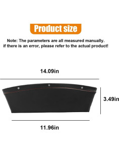Organizador de Espacio entre Asientos GAOLAOSY Cuero Negro 35.8x8.9cm 2
