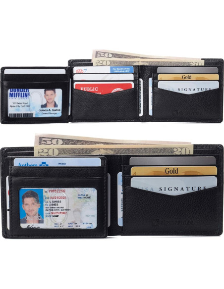Billetera Bifold Alpine Swiss Spencer para hombres con RFID