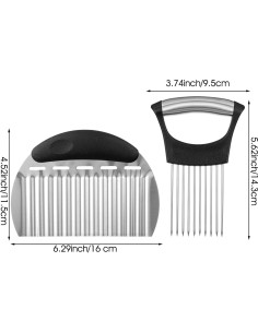 Cortador Ondulado Multifuncional COMNICO 2 Piezas Acero Inoxidable 2