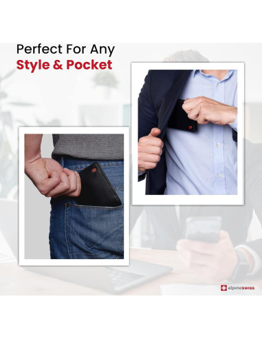 Billetera Bifold Alpine Swiss Spencer para hombres con RFID