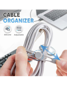 Organizador de Cables de Silicona OZDOZD 10 Piezas Multicolor 2