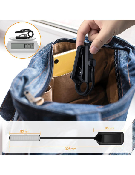 Luz de Lectura Recargable Karidi 24 LED USB-C 80H Negro