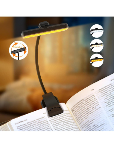 Luz de Lectura Recargable Karidi 24 LED USB-C 80H Negro