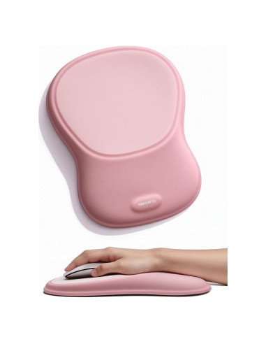 Mouse Pad Meatanty Rosa con Reposamuñecas Ergonómico 28.5x21cm