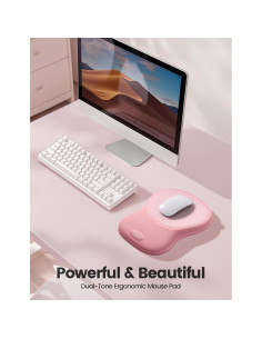 Mouse Pad Meatanty Rosa con Reposamuñecas Ergonómico 28.5x21cm 2