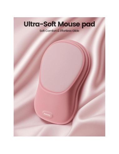 Mouse Pad Meatanty Rosa con Reposamuñecas Ergonómico 28.5x21cm