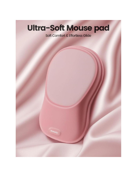 Mouse Pad Meatanty Rosa con Reposamuñecas Ergonómico 28.5x21cm