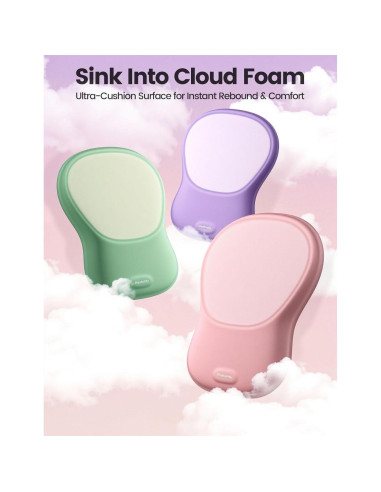 Mouse Pad Meatanty Rosa con Reposamuñecas Ergonómico 28.5x21cm