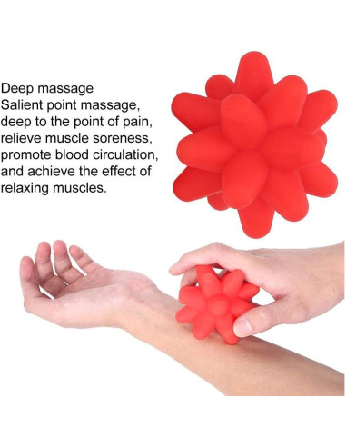 Bola de Masaje de Silicona Brrnoo 8 cm para Tejido Profundo