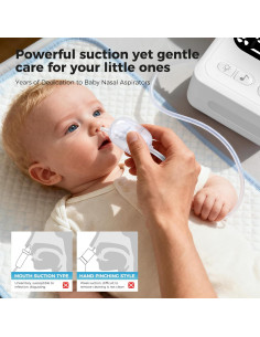 Aspirador Nasal Eléctrico para Bebé Werusto con Luz y Música 2