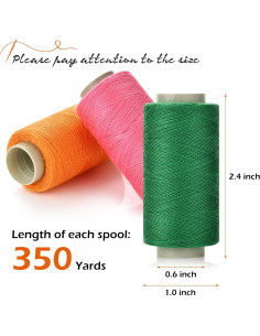 Kit de Hilo de Coser Wteehn 12 Colores 320m con Agujas 2