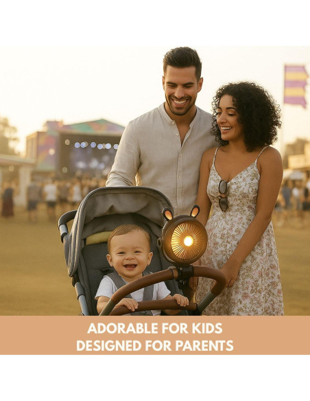 Ventilador Portátil para Cochecito Genérico con Luz LED