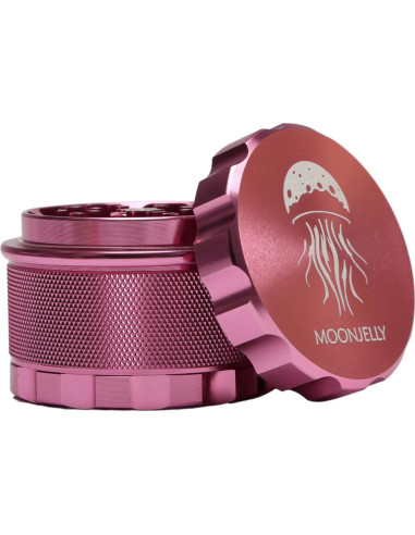 Grinder Manual MOONJELLY 2.5" Aluminio Rosa - Giro Rápido