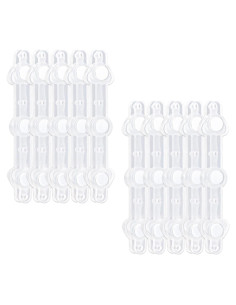 10 Imanes de Boutonniere Transparentes Lasuroa 7x1.2cm