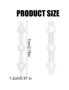 10 Imanes de Boutonniere Transparentes Lasuroa 7x1.2cm 2