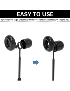 Cordón de Seguridad para Tapones de Oído Kasiden - Silicona Flexible 2