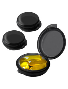 Organizador de Pastillas Mini Murou Negro - Paquete de 3