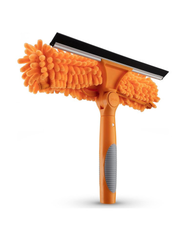 Limpiaparabrisas y Paño de Microfibra 2-en-1 Extend-A-Reach