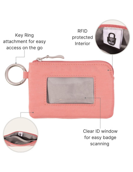 Estuche para Tarjetas RFID Baggallini Terracota 12.7x8.9cm