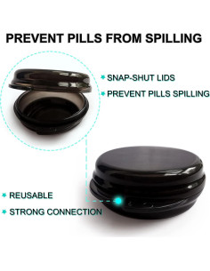 Organizador de Pastillas Mini Murou Negro - Paquete de 3 2