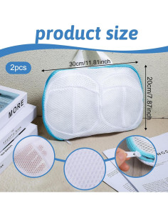 Juego de 2 bolsas de lavado para sujetadores Gsbnjuy 27x18 cm 2