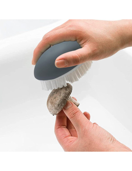 2 Cepillos de Verduras Kazheon con Mango Arqueado - Gris