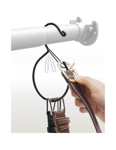 Perchero de Cinturones y Corbatas Supforce 4 Piezas Negro