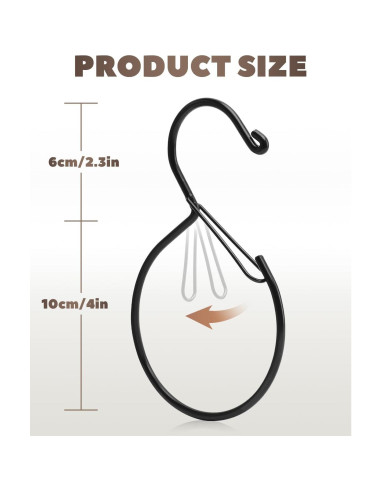 Perchero de Cinturones y Corbatas Supforce 4 Piezas Negro