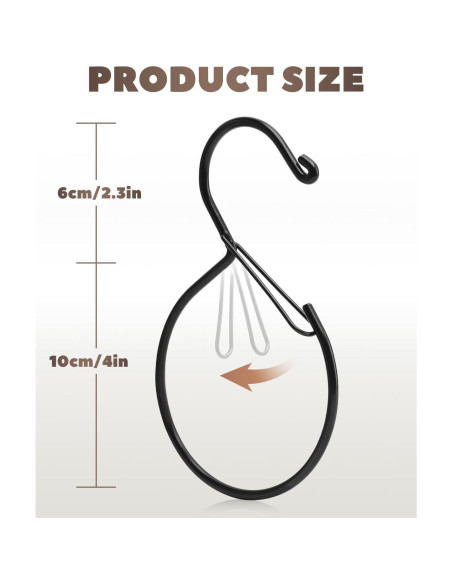 Perchero de Cinturones y Corbatas Supforce 4 Piezas Negro