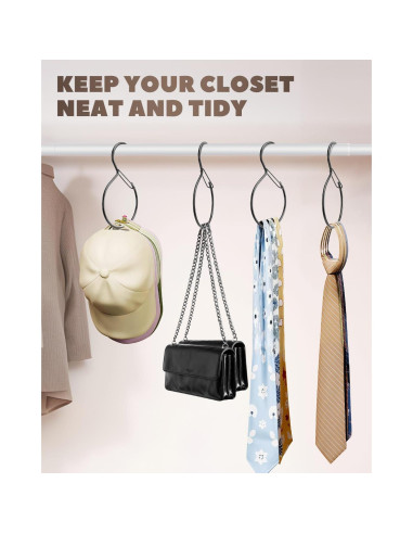 Perchero de Cinturones y Corbatas Supforce 4 Piezas Negro