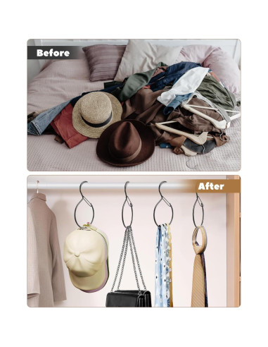 Perchero de Cinturones y Corbatas Supforce 4 Piezas Negro