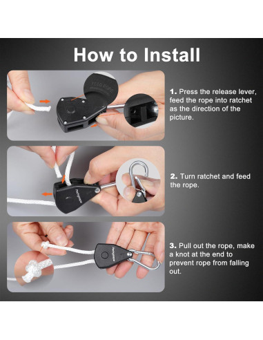 Cuerda de Ropa Retráctil Packgoape 5.8m con Clips y Poleas