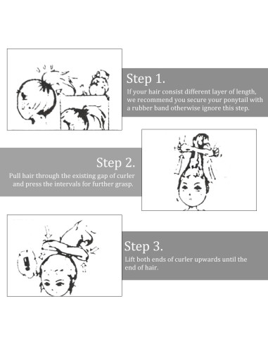 Hacedor de Moño Mágico TOVOT 6 Piezas 2 Tamaños Esponja