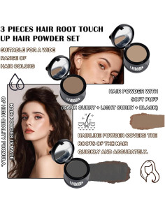 Juego de Polvo para Raíces de Cabello LJYBoBin - 3 Colores 2
