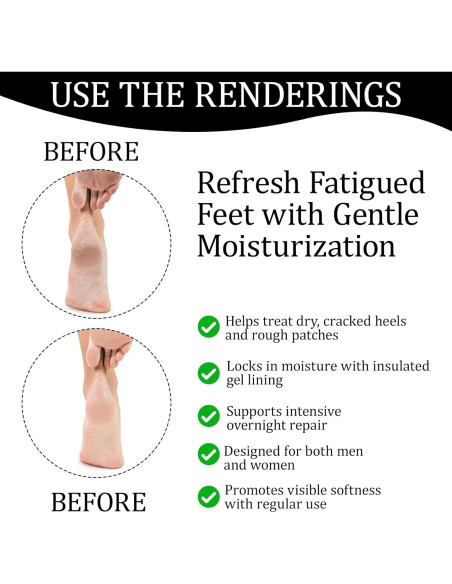 6 Pares de Calcetines Hidratantes de Silicona VZYUVY