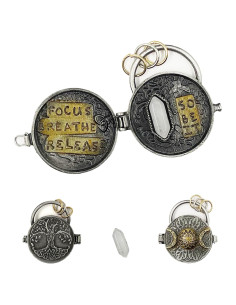 Medallón Triple Luna de Plata con Árbol de la Vida - 99g