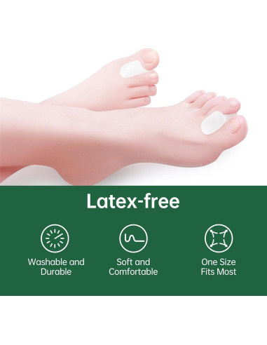 Separadores de Dedos de Gel TEXSENDA 12-Pack para Juanetes