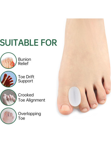 Separadores de Dedos de Gel TEXSENDA 12-Pack para Juanetes