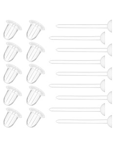 Juego de 100 Pendientes Transparentes Sorcristy para Oídos Sensibles