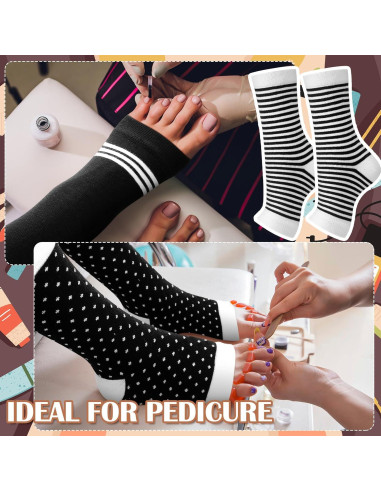 Calcetines de Pedicura Sin Dedos Janmercy - 12 Pares Algodón