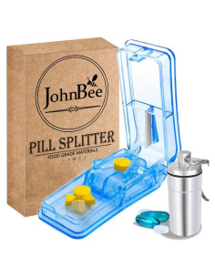 Cortador de Pastillas JohnBee Azul | Divisor Seguro y Preciso