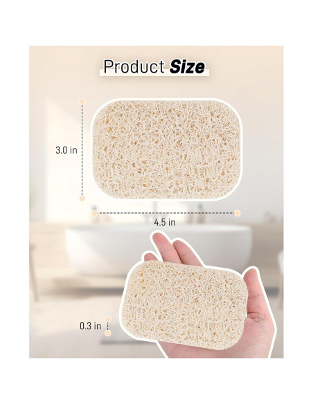 8 Almohadillas Ahorradoras de Jabón Gaahkai PVC Antideslizante