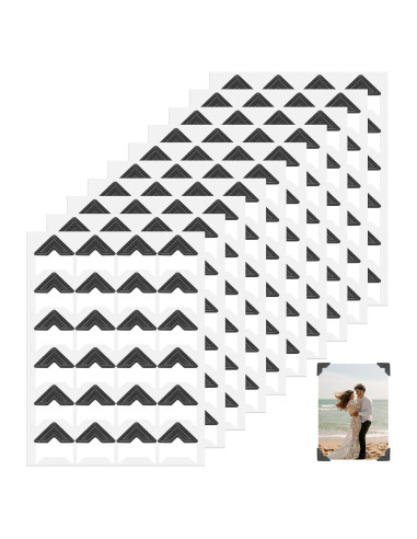 240 Esquinas de Foto Negras Autoadhesivas Abeillo 2x2cm