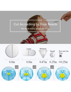 Cortador de Pastillas JohnBee Azul | Divisor Seguro y Preciso 2