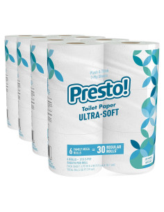 Papel Higiénico Ultra Suave Presto! Amazon 24 Rollos Mega